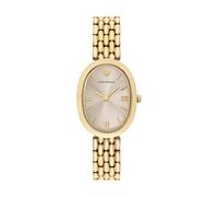 Quarzuhr EMPORIO ARMANI, gold (gelbgoldfarben), Armbanduhren, Damen, Armbanduhr, Damenuhr, Edelstahlarmband, analog (76345530-0) gelbgoldfarben