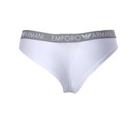 Emporio Armani Damen Brazilian-Slips 2er-Pack, Stretch-Baumwolle, Weiß/Schwarz, XL