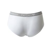 Emporio Armani Damen Cheeky Pants - Cotton Stretch, Slips, Vorteilspack Weiß L 2er Pack (1x2P)