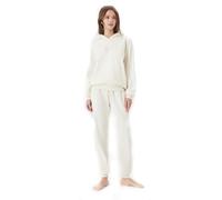 Emporio Armani Damen Chenille Loungewear Zip Tracksuit Sweatshirt, joghurt, S