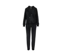 Emporio Armani Damen Chenille Loungewear Zip Tracksuit Sweatshirt, Schwarz, S