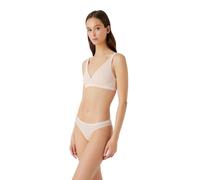 Emporio Armani Damen Emporio Armani Women's Brazilian All Over Logo Mesh Briefs, Nude, M EU