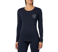 Emporio Armani Damen Emporio Armani Women's Long Sleeves T-shirt Essential Studs Logo T Shirt, Marine, M EU