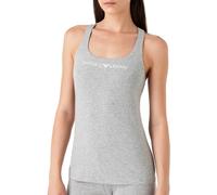 Emporio Armani Damen Emporio Armani Women's Tank Iconic Logoband T Shirt, Light Grey Melange, XL EU