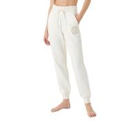 Emporio Armani Damen Emporio Armani Women's With Cuffs Fuzzy Fleece Sweatpants, Pale Cream, M EU