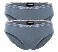 Emporio Armani Damen Essential Studs Logo 2-Pack Brief Unterwäsche, Tempesta, M
