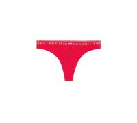 Emporio Armani Damen Iconic Logoband 2-Pack Brasilian Halber Slip, Rosso LACCA, L