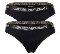Emporio Armani Damen Iconic Microfiber 2-Pack Brief Unterwäsche, Nero, XS