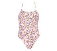 EMPORIO ARMANI Damen Logomania One Piece Badeanzug Weiß L, Bianco/Logo Multicol, 42