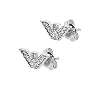 Emporio Armani Damen Ohrringe aus Edelstahl oder Halbedelsteinen mit Push-Back-Verschluss, Flint Silber