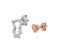 Emporio Armani Damen Ohrringe aus Edelstahl oder Halbedelsteinen mit Push-Back-Verschluss, Silber und Roségoldtöne