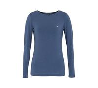 Emporio Armani Damen-Pullover aus Tech-Wolle, langärmelig, blau, L