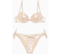 EMPORIO ARMANI Damen Push Up Bikini-Set, Lapislazzuli, L