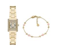 Emporio Armani Damen-Quarz-Zweizeigeruhr und Schmuck-Set