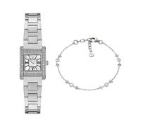 Emporio Armani Damen-Quarz-Zweizeigeruhr und Schmuck-Set