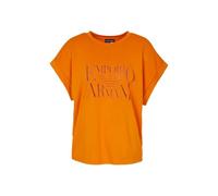 EMPORIO ARMANI Damen Round-Neck T-Shirt, Mango, 32 EU