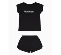 EMPORIO ARMANI Damen Short Pajamas Set Pyjamaset, Schwarz, XS