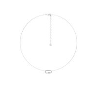 Kette mit Anhänger EMPORIO ARMANI, metallfarben, kristallweiß, Halsketten, Damen, Metall, L: 45, mit Zirkonia (synth.) (49777007-0) metallfarben, kristallweiß