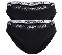 EMPORIO ARMANI Damen Slips, 2er Pack - ESSENTIAL COTTON, Briefs, Cotton Stretch Schwarz / XL XL Schwarz