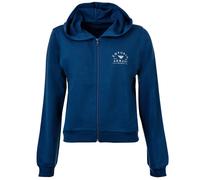 Sweatshirt EMPORIO ARMANI "Sweatjacke ICONIC LIGHT TERRY 1er Pack", Damen, Gr. S, blau, Obermaterial: 60% Baumwolle CO. 40% Polyester PES., Sweatshirts Sweatshirt (41963013-S) blau