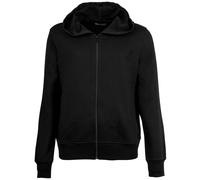 EMPORIO ARMANI Damen Sweatjacke mit Kapuze - ICONIC TERRY, Hooded Full Zip Sweatshirt, Cotton-Mix XS Schwarz