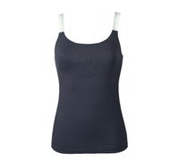 EMPORIO ARMANI Damen-Tanktop aus Viskose mit breitem Schulterlogo, Artikel 164237 4R226, 00135 Marine, M