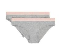 Emporio Armani Damen Unterwäsche Slip Brief Stretch Cotton 2er Pack, Farbe:Grau, Artikel:-00948 Light Grey Melange, Größe:S