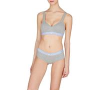 Emporio Armani Damen Women's Iconic Logoband Padded Bra, Light Grey Melange, XL EU
