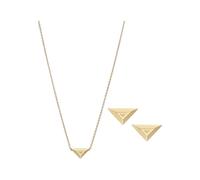 Emporio Armani Damenset Kette Ohrringe Edelstahl goldfarben, EGS3160SET