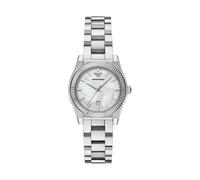 Emporio Armani Damenuhr Edelstahl silber, weiß Damen
