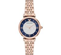 Emporio Armani Damenuhr-Zweizeiger-Armbanduhr aus Edelstahl, 32 mm Gehäusegröße