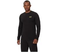 Emporio Armani EA7 Core Identity Langarm-T-Shirt für Herren, 8NPT28, Schwarz/Gold, Large