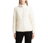 Emporio Armani EA7 Damen-Daunenjacke, Weiß, Grau, Weiße Kappe, grau, S