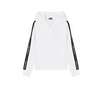Emporio Armani EA7 Damen Sweatshirt mit Kapuze Logo Series aus Baumwolljersey, 7W000960 (IT, Text, S, Regular, Regular, Weiß)