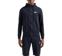 Emporio Armani EA7 Herren Core Identity Full Zip Hoodie Baumwolle Sweatshirt - 8NPM38