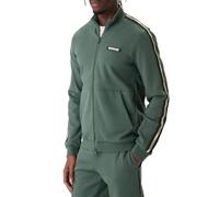 EA7 Emporio Armani Sweatjacke mit Stehkragen und Zweiwege-Reißverschluss in Gruen, Größe XL