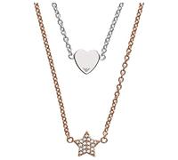 Emporio Armani EG3411040 Damen Collier Bicolor Rose Weiß 45 cm