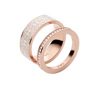 EMPORIO ARMANI Ring Für Frauen, Größe Größerer Ring: 21X6X2mm Größe Kleiner Ring: 21X2X2mm Rose Gold Edelstahl Ring, EGS2830221