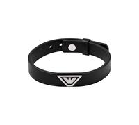 Emporio Armani Herren Lederarmband Silber EGS3128040 One Size, Leder, kein Edelstein, Einheitsgröße, Leder, Kein Edelstein