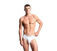 Emporio Armani Herren Slips Core Logoband Baumwolle Weiß 4er Pack Größe S