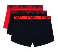 Boxershorts EMPORIO ARMANI "Boxershort BOLD MONOGRAM 3er Pack", Herren, Gr. XL, bunt (schwarz, rot, schwarz), Obermaterial: 95% Baumwolle CO. 5% Elasthan EL., Unterhosen (59199622-XL) schwarz, rot, sc