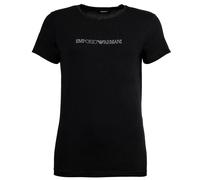 EMPORIO ARMANI Damen T-Shirt, Rundhals - ESSENTIAL COTTON, Regular Fit, Logo Schwarz S
