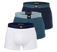 Emporio Armani Trunks mit elastischem Logo-Bund im 3er-Pack in Petrol, Größe L