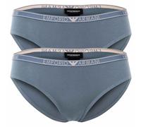 Emporio Armani Damen Essential Studs Logo 2-Pack Brief Unterwäsche, Tempesta, S