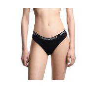 EMPORIO ARMANI Damen Slips, 2er Pack - ESSENTIAL COTTON, Briefs, Cotton Stretch Schwarz L