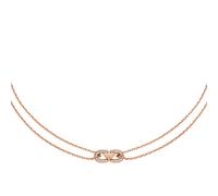 Emporio Armani Damen Halskette aus Messing mit Karabinerverschluss in Roségold