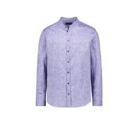 EMPORIO ARMANI Hemd Herren Regular Fit Langarm Leinen blau, XL