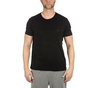 Emporio Armani Herren 2-pack T-shirt Crew Neck Pure Cotton Schlafanzugoberteil, Black/Grey Melange, XL EU
