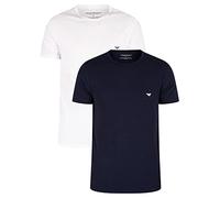 Emporio Armani Herren 2-pack T-shirt Essential Core Logoband mode homme > maillot de corps lots, weiß schwarz, L EU
