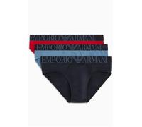 EMPORIO ARMANI Herren 3-Pack Brief Boxershorts, AVIO/Rosso/Marine, XXL